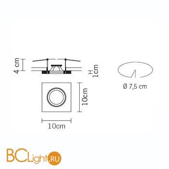 Встраиваемый светильник Fabbian Venere D55 F54 11 - Схема