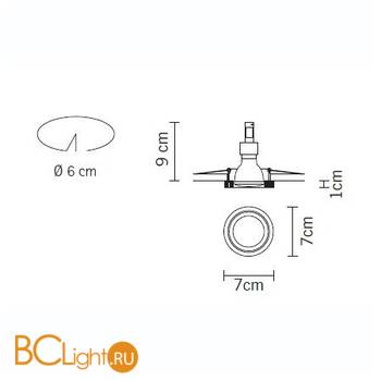 Встраиваемый светильник Fabbian Venere D55 F55 11 - Схема