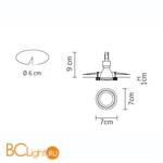 Встраиваемый светильник Fabbian Venere D55 F55 11 - Схема