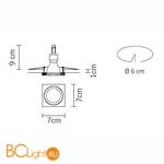 Встраиваемый светильник Fabbian Venere D55 F57 11 - Схема