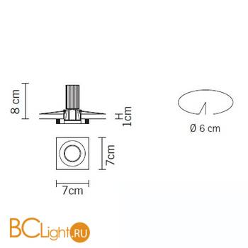 Встраиваемый светильник Fabbian Venere D55 F58 11 - Схема