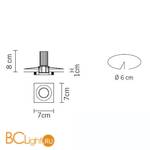 Встраиваемый светильник Fabbian Venere D55 F58 11 - Схема