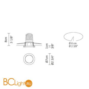 Встраиваемый светильник Fabbian Venere D55 F39 11 - Схема