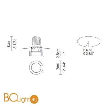 Встраиваемый светильник Fabbian Venere D55 F40 11 - Схема
