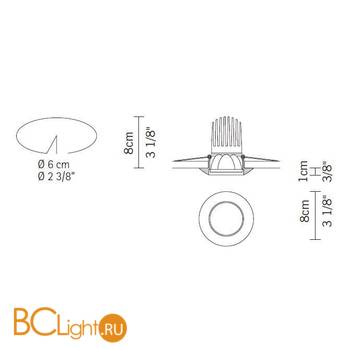 Встраиваемый светильник Fabbian Venere D55 F43 11 - Схема