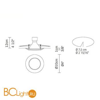 Встраиваемый светильник Fabbian Venere D55 F26 11 - Схема