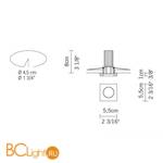 Встраиваемый светильник Fabbian Venere D55 F36 11 - Схема