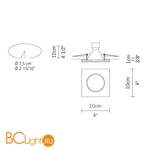 Встраиваемый светильник Fabbian Venere D55 F33 11 - Схема
