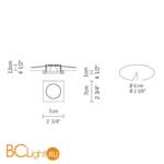 Встраиваемый светильник Fabbian Venere D55 F14 11 - Схема