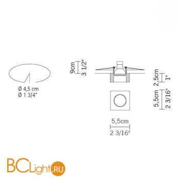 Встраиваемый светильник Fabbian Venere D55 F08 11 - Схема
