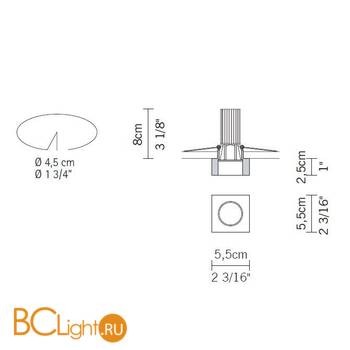 Встраиваемый светильник Fabbian Venere D55 F38 11 - Схема
