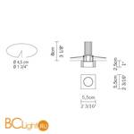 Встраиваемый светильник Fabbian Venere D55 F38 11 - Схема