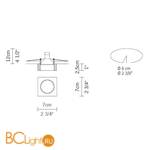 Встраиваемый светильник Fabbian Venere D55 F18 11 - Схема