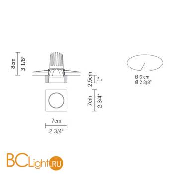 Встраиваемый светильник Fabbian Venere D55 F42 11 - Схема
