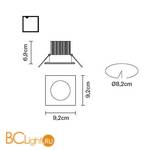 Встраиваемый спот (точечный светильник) Fabbian Venus F40 F03 01 - Схема