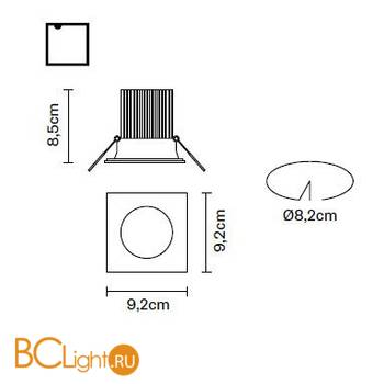 Встраиваемый спот (точечный светильник) Fabbian Venus F40 F15 01 - Схема