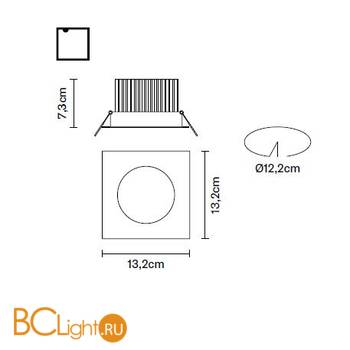 Встраиваемый спот (точечный светильник) Fabbian Venus F40 F19 01 - Схема