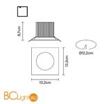 Встраиваемый спот (точечный светильник) Fabbian Venus F40 F23 01 - Схема