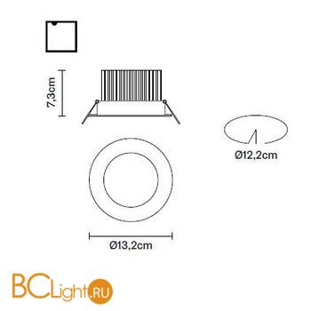 Встраиваемый спот (точечный светильник) Fabbian Venus F40 F25 01 - Схема