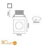 Встраиваемый спот (точечный светильник) Fabbian Venus F40 F27 01 - Схема