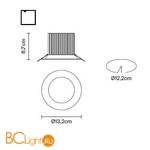 Встраиваемый спот (точечный светильник) Fabbian Venus F40 F29 01 - Схема