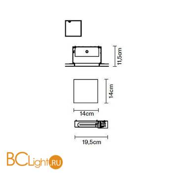 Встраиваемый светильник Fabbian Zen D67L45 - Схема