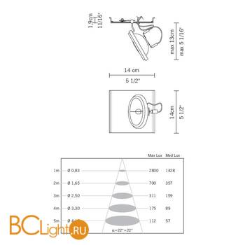 Спот (точечный светильник) Fabbian Zen D67 L25 - Схема