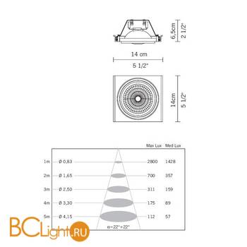 Встраиваемый светильник Fabbian Zen D67 L26 - Схема