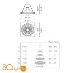 Встраиваемый светильник Fabbian Zen D67 L36 - Схема