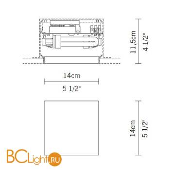 Встраиваемый светильник Fabbian Zen D67 L11 - Схема