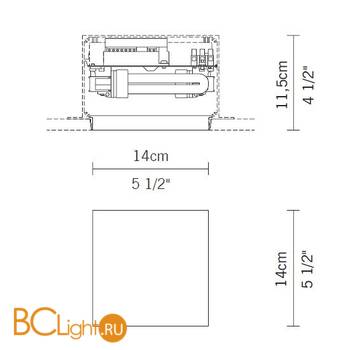 Встраиваемый светильник Fabbian Zen D67 L41 - Схема