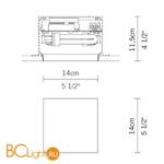 Встраиваемый светильник Fabbian Zen D67 L41 - Схема
