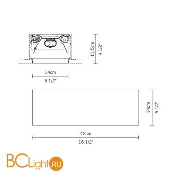 Встраиваемый светильник Fabbian Zen D67 L12 - Схема