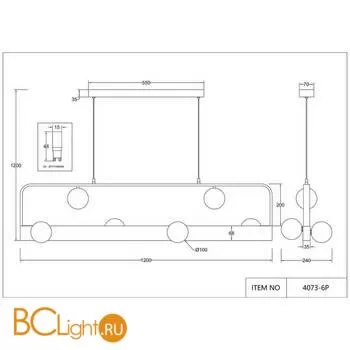 Подвесной светильник Favourite Fitirum 4073-6P - Фото 4