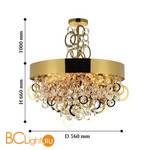 Подвесной светильник Favourite Leporem 2207-6P - Схема