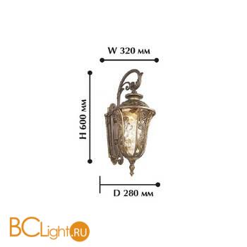 Уличный настенный светильник Favourite Luxus 1495-1W - Схема