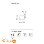 Подвесной светильник Flos AIM Small Black F0095030 x 3 + F0093030 - Схема