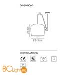 Подвесной светильник Flos AIM Black F0090030 x 3 + F0093030 - Схема