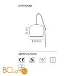 Подвесной светильник Flos AIM Cable Plug Black F0092030 - Схема