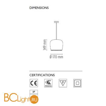 Подвесной светильник Flos AIM Small Fix Anodized brown F0098026 - Схема