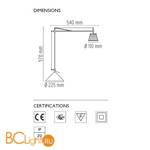 Настольная лампа Flos Archimoon Soft F0375000 - Схема