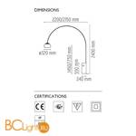 Торшер Flos Arco F0300000 - Схема