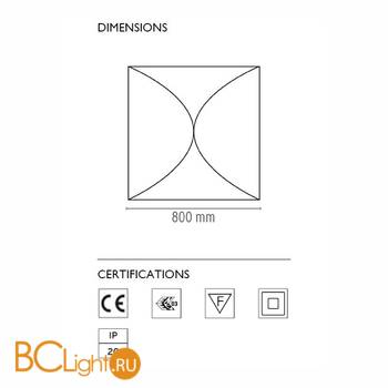Настенно-потолочный светильник Flos Ariette 1 F0400009 - Схема