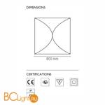 Настенно-потолочный светильник Flos Ariette 1 F0400009 - Схема