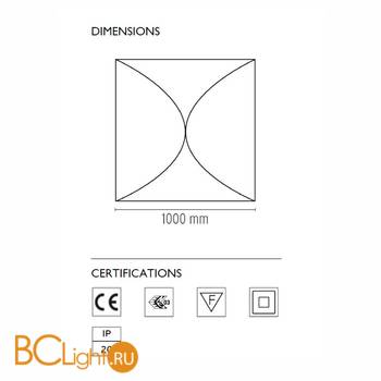 Настенно-потолочный светильник Flos Ariette 2 F0500009 - Схема