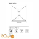 Настенно-потолочный светильник Flos Ariette 2 F0500009 - Схема