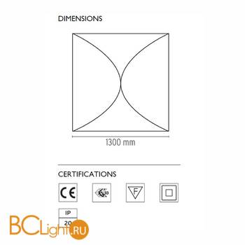 Настенно-потолочный светильник Flos Ariette 3 F0600009 - Схема