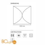 Настенно-потолочный светильник Flos Ariette 3 F0600009 - Схема