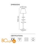 Торшер Flos Bibliotheque Nationale Aluminized silver F1011004 - Схема