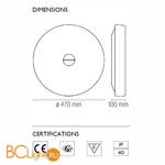 Настенно-потолочный светильник Flos Button HL F3190009 - Схема